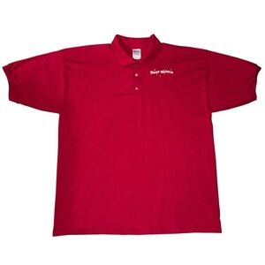 Men’s Christmas Polo Shirt by Gildan Activewear Says Happy Holidays Size XL
